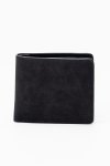Camel Mountain Leather Bi-fold Wallet Black