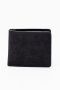 Camel Mountain Leather Bi-fold Wallet Black