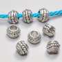 20pcs Silvery Alloy Necklace Connectors Loose Spacer Beads Hanging Ring For DIY Beaded Bracelet Necklace Jewelry Making Crafts Accessories 6x8mm Hole 4mm