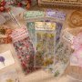 6sheets Decorative Stickers Plant Flowers PVC Decorative Notebook Material Base Stickers Clip Label Diary Stationery Photo Album Telephone Magazine Planner Craft Embossing Stickers