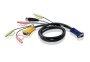 ATEN 3M USB Kvm Cable W/ Audio - SPHD15 & Audio To Vga USB & Audio. Speaker & MIC Support . - 2L-5303U