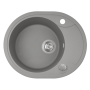 Laveo Dafne Granite Sink 1 Bowl With Half Drainer - Grey