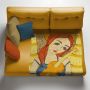 Golden Violin Light Weight Fleece Blanket