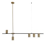 Titanio Pendant Light Metal 5 Light - Black And Satin