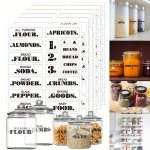 132PCS Waterproof Kitchen Label Set - 6 Sheets Of Transparent Food Organizer Stickers Pvc Material Non-adhesive For Food Storage
