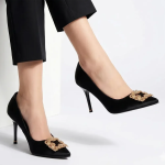 Lanelle 1 Stiletto Court With Trim - Black - 8