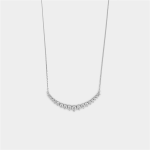 White Gold 0.5CT Lab Grown Diamond Womens Graduated Necklace
