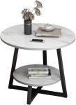 Zs - 2-TIER Luxury Super Sturdy Side Table - Black