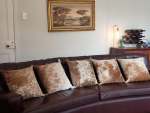 Nguni Hide Cushions - Full Face - Dark Brown