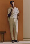 Regular Fit Linen-blend Trousers - Cream