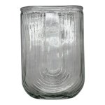 Clear Glass U Vase 4.3X18X10.5CM