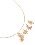 Goldair Gold Flower & Mushroom Charm Necklace