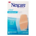 Nexcare Clear Waterproof Plaster Knee & Elbow 8 Pack