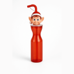 Festive Elf-themed Water Bottle With Straw 450ML