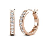 DESTINY Raelynn Hoop Earring With Swarovski Crystals - Rose