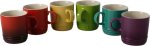 Mug 6PC 350ML Rainbow Stoneware Coffee Mug
