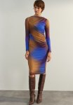 Stretch Detail Dress - Blue
