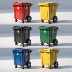 660 Liter White Wheelie Bin - At A Discount