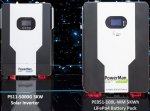 PS11-5000G+ PE051-100-WM Powerman 5KW Inverter With 5KWH Lithium-iron Battery Pack 51 2V 100AH LIFEPO4 Battery 5.12KWH Incl. Fus