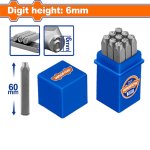 9 Piece Number Punch Set 6 X 60MM WCC9596