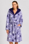 Ladies Plush Hooded Coral Fleece Luxury Winter Gown