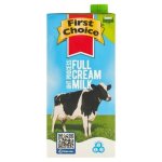 First Choice Uht Full Cream Milk 1L