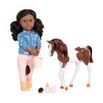 Doll Daveen Black Hair With Horse Foal