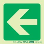 Photoluminescent 190MM Safety Sign -E22-ARROW Left