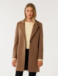 Cassie Single Breasted Coatigan - 16 Dark Camel