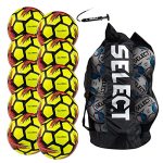 Select Classic V21 Soccer Ball 10-BALL Team Pack With Duffle Bag And Pump Yellow Size 5