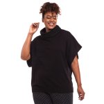 Donnay Plus Size Donna Black Turn-up Sleeve Jersey