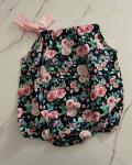 New Home Grown African Navy Roses Romper 18 24M