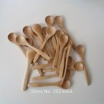 10PCS SET Wooden Spoons Coffee Honey Tea Stirring Spoons Salt Spoon Seasoning Spoon Condiment Spoon Durable Dining Tools Kitchen