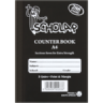 A4 Feint & Margin Hardcover Counter Book 288 Page