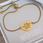 Kabella Gold Personalized Stainless Steel Bracelet Adjustable Size Ready In 3 Days
