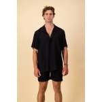 Short Sleeve SHIRT Viscose Black - L xl