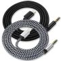 2PACK Lightning To 3.5MM Aux Cable Compatible With Iphone Audio Cord