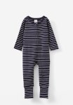 Cotton On The Long Sleeve Rib Romper - Navy Ink vanilla Riley Stripe