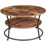 Miami Rustic Round Coffee Table Brown