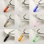 1PC Fashion Crystal Hexagonal Column Necklace Pendant