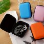 PU Leather Tech Accessory Organizer Pouch Multi-Device Charging Cable & Earphone Storage Case With Mesh Pocket - Portable & Durable Travel Accessory Coin & Jewelry Box - 1pc