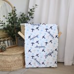 Fleece Blanket Shades Of Blue Airplane