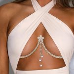 Diamond Tassel Chest Necklace Accessories Body Chains