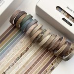 20PCS Combination Package Thin Tape Retro Washi Tape Ancient Style Journal Dairy Scrapbook Tape Creative Decoration Diy Gift Pac