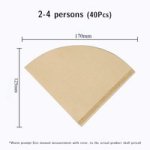Coffee Accessories Filter V-shape 60 Rack Disposable 2-4 40PCS Natural