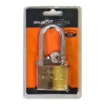 Bruno Long Shackle Brass Padlock 50MM