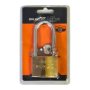 Bruno Long Shackle Brass Padlock 50MM