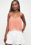 Chiffon Overlay Cami - Pink