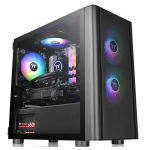 Thermaltake V150 Tempered Glass Argb Breeze Micro Chassis - Black