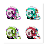 4 Flip Flop Skull Art Print - A1